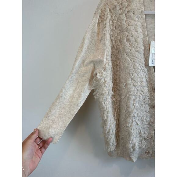 THE GREAT. Cream Textured Cardigan - Picture 9 of 11